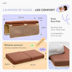 Baby Bath Kneeler and Elbow Rest Pad Set, Mocha Mousse, 1.8 Inch Memory Foam - Image 2