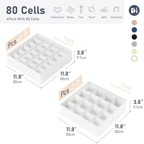 Joyoldelf Drawer Organizer 4 Pack - Image 2