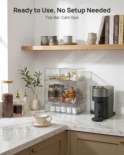 Vtopmart Clear Stackable Storage Drawers Set of 9, Plastic Organizer Bins - Image 2