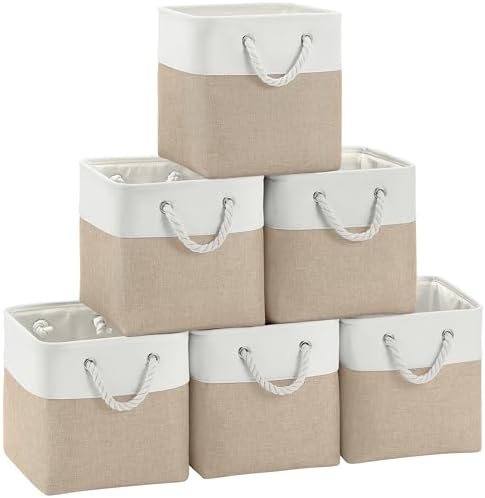 FinishingBo 11 inch Cube Storage Bin by SimplifySpaceSimplifyLife