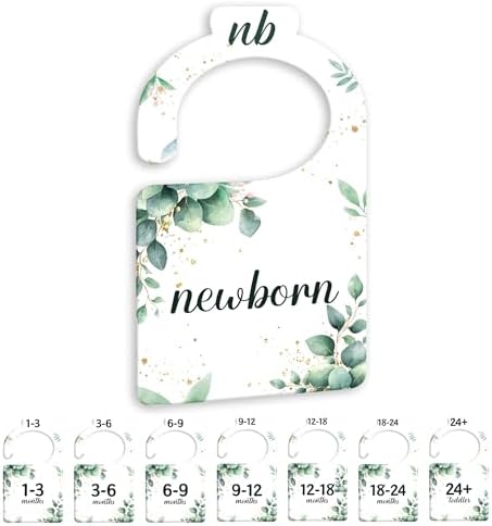 JMOST Eucalyptus Baby Closet Dividers by JmostbabyshowerItems