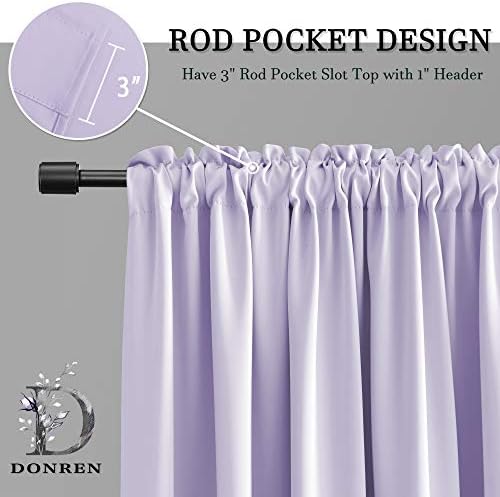 DONREN Lavender Light Purple Valances - Image 2