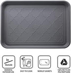 Boot Tray for Entryway Indoor, Heavy Duty Shoe Mat Trays 3 Packs, 16.7"x12.8" - Image 2