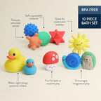 Itzy Ritzy Bathtime Gift Set, 12-Piece Bath Bath Toys, 6+ M - Image 4