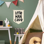 Playroom Decor, Little Man Cave Canvas Banner, Boys Room Wall Hanging Pennant - Image 6