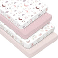4 Pack Baby Crib Sheets for Girls by NacoMoco