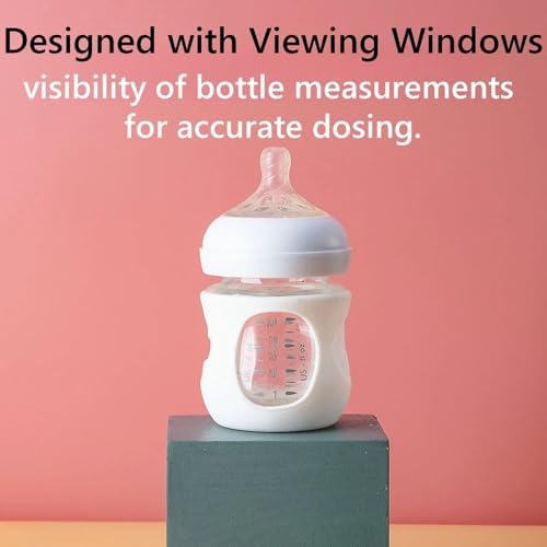 4 Pack Silicone Sleeves for Avent Natural Glass Baby Bottles, 8 OZ - Image 3