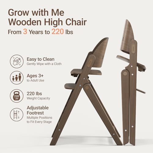 MAMAZING GrowPod Wooden High Chair, Ergonomic Seat & Easy to Clean, Toddler - Image 2