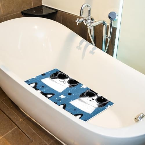 Shower Mat Non Slip, Funny Cats Sunglasses Anti Slip Bath Mat - Image 5