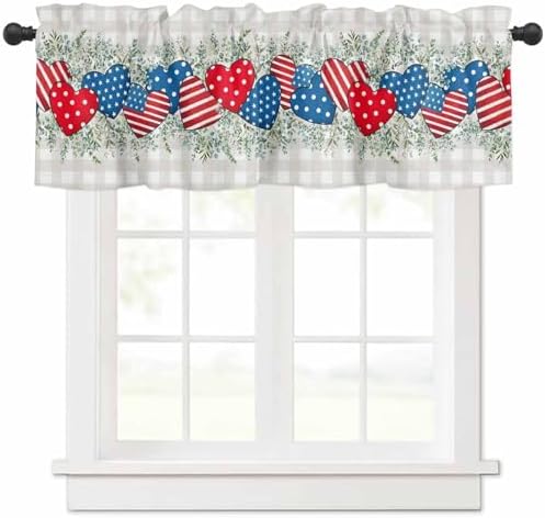 Vandarllin Eucalyptus 4th of July Kitchen Curtains Valances by VandarllinHomeKitchenDecor