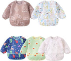 Long Sleeved Bibs, Baby Feeding Smock 6-30 Months by Hafftnun