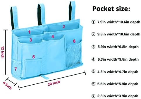 Sugaroom Bedside Storage Caddy, Bunk Bed Organizer Bed Storage Pocket Bedside - Image 2
