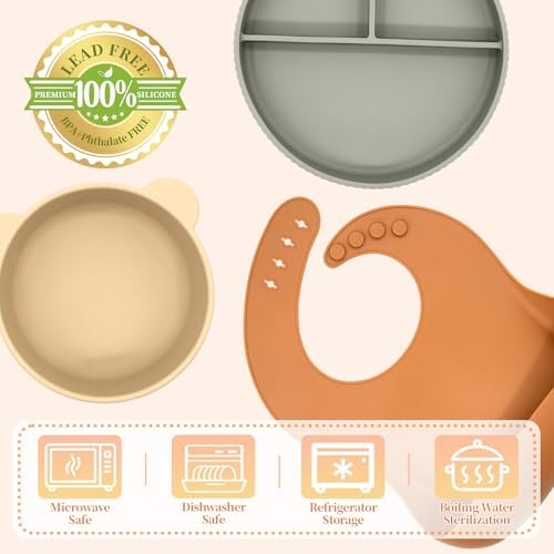 Silicone Baby Feeding Set 21 Pcs, Baby Led Weaning Supplies, Baby Feeding - Image 3