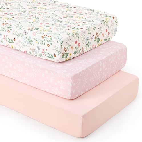 david's kids 3 Pack Fitted Crib Sheets, Ultra Soft Breathable Comfortable Baby by davidskids