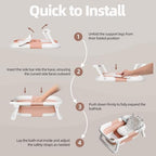 Collapsible Baby Bathtub with Thermometer, 0-36 Months - Image 6