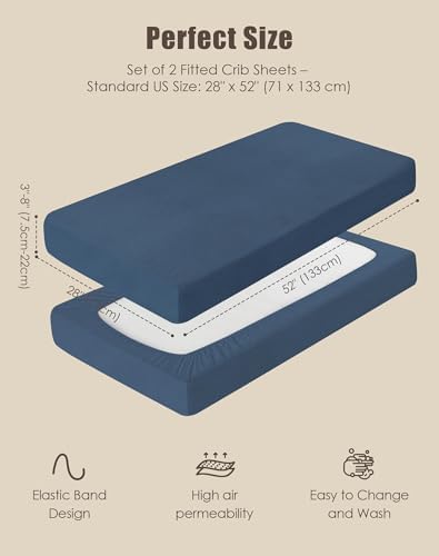 SWEET DOLPHIN 2-Pack Muslin Crib Sheets - Image 5