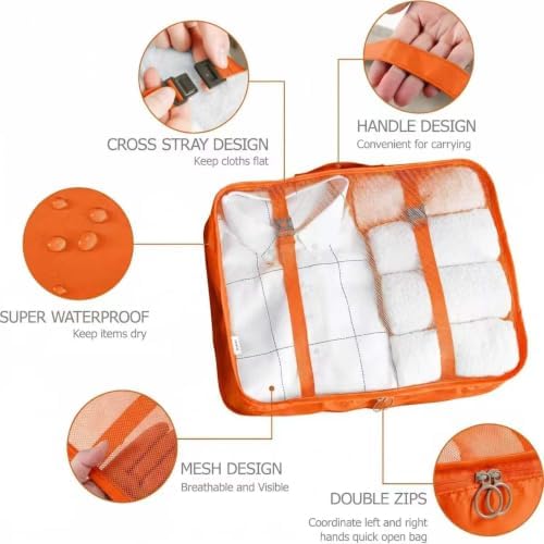 LANSKLBD 6/8 Set Packing Cubes for Suitcases Travel Luggage Packing Organizers - Image 2
