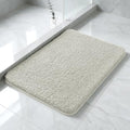 Polyester Bathroom Rug 17"x24" Light Gray, Non-Slip Soft Bath Mat by Kildoss