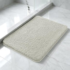 Polyester Bathroom Rug 17"x24" Light Gray, Non-Slip Soft Bath Mat by Kildoss