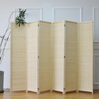 Furnnylane 6 Panel Bamboo Room Divider – 5.6 ft Tall Folding Privacy Screen - Image 2