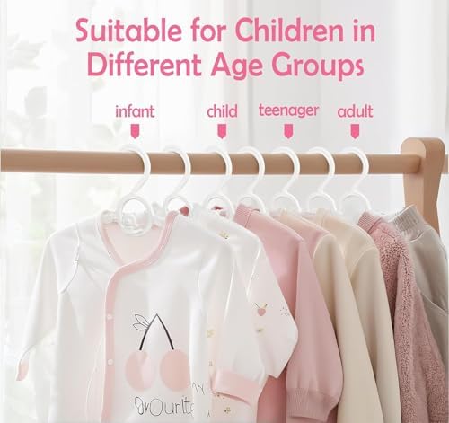 Baby Clothes Hangers 20 Pack, Plastic Kids Hangers Space Saving - Image 4