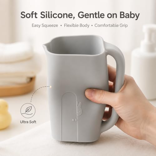 SKYROKU 30 fl.oz Silicone Baby Bath Rinse Cup, Hair Washing Cup Toddlers - Image 3