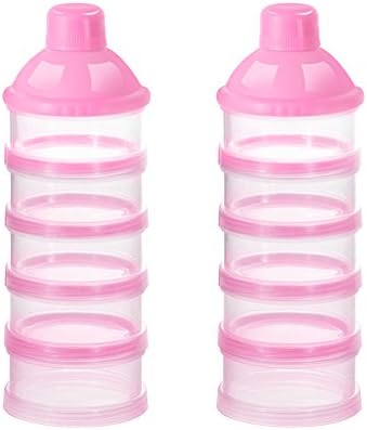 Accmor Formula Dispenser On The Go, 5 Compartments Stackable Formula Container by Accmor
