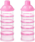Accmor Formula Dispenser On The Go, 5 Compartments Stackable Formula Container by Accmor