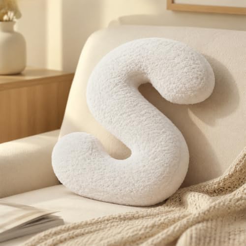Letter Plush Pillow, Letter Hugging Throw Pillows, Decorative Initial Letter by Shapeazy