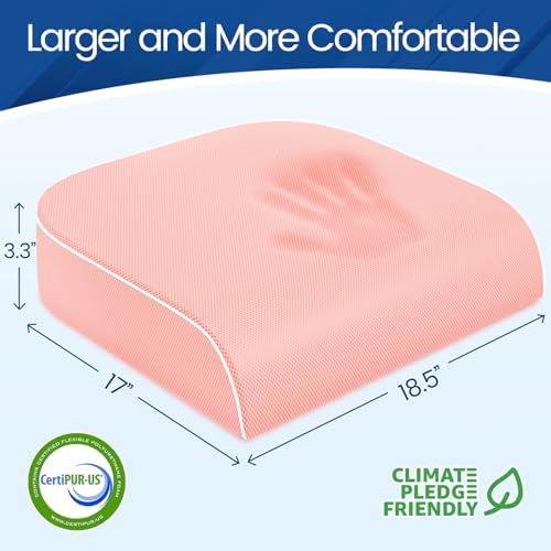 SweetSlubr Seat Cushion, Chair Pad, Memory Foam Tailbone Pain Relief - Image 2