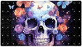 Bathtub Mat Non Slip 26.8x15.1 Inch, Skull Florals Butterflies Shower Mat by Anna+Cowper