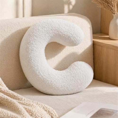 Letter Plush Pillow, Letter Hugging Throw Pillows, Decorative Initial Letter by Shapeazy
