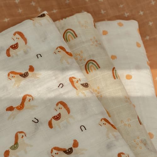Muslin Swaddle Blankets for Newborn, Cotton Receiving Blanket - Image 5