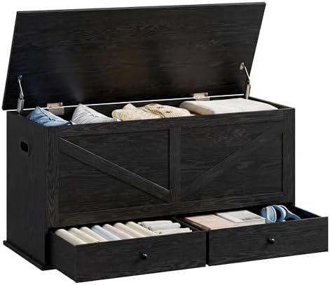 VASAGLE Storage Chest with 2 Fabric Drawers, 15.7 x 39.4 x 19.9 Inches by Unknown