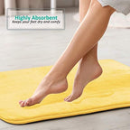 Clara Clark 3 Piece Bathroom Rugs Bath Mat Set, Velvet Memory Foam Bath Mats - Image 6