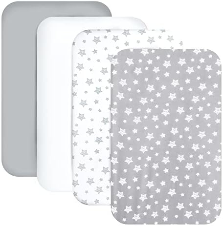 Mini Portable Crib Sheets 4 Pack by Moonsea