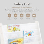 Humble Crew Kids Bookshelf, Montessori Front Facing Toddler Bookcase 4 Tier - Image 7