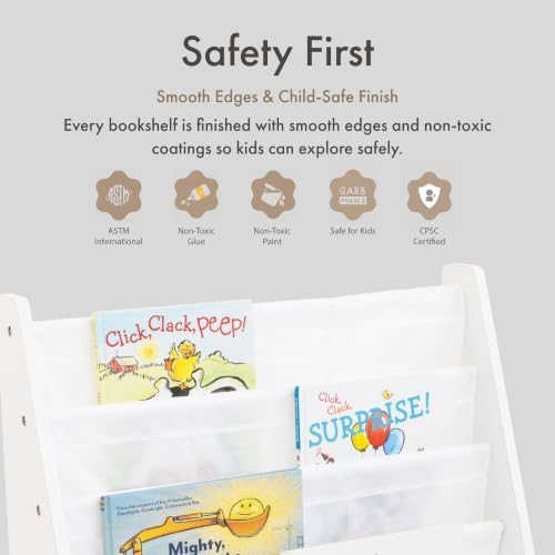 Humble Crew Kids Bookshelf, Montessori Front Facing Toddler Bookcase 4 Tier - Image 7
