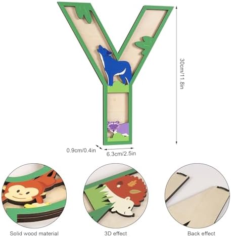 3D Layered Safari Nursery Wooden Letters - Image 3