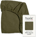 Crib Sheets, 100% Organic Cotton Muslin, Fitted 28"x52" Standard by huxie