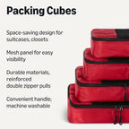Amazon Essentials 4-Piece Packing Cubes Travel Accessories Set, Luggage - Image 2