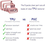Remobia Hicol TSA Approved 5-Piece Diaper Bag Organizer Pouch Set Clear - Image 3