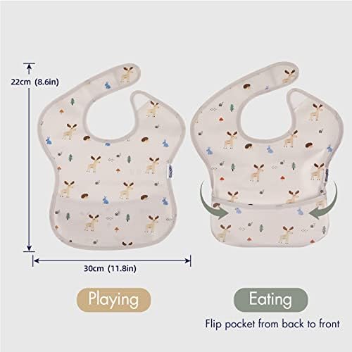 Waterproof Baby Bibs, 5 Pack Feeding Bibs - Image 2