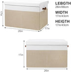 Large Toy Storage Box with Lid, Toy Chest Bin Boxes Basket with Dividers - Image 4