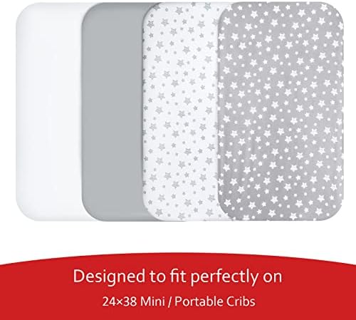 Mini Portable Crib Sheets 4 Pack - Image 2