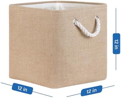 Temary Fabric Baskets 12 Inch Storage Cubes Basket, Clothes Baskets - Image 2