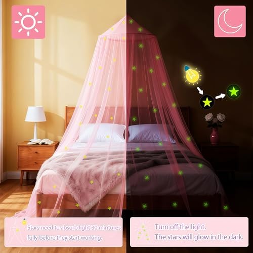Pink Princess Bed Canopy for Girls - Image 2
