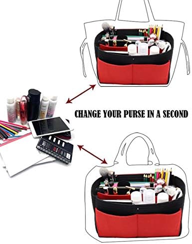 LEXSION Felt Purse Organizer Insert, Tote Bag Shaper Dividers - Image 5