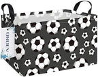 Rectangular Soccer Ball Storage Bin, Closet Organizer Basket by ONOEV
