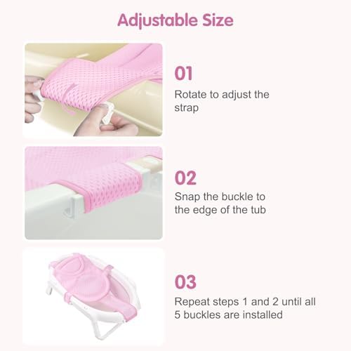 Colorlife Baby Bath Seat Support Net Infant Bathing Seat Support Mat, - Image 5